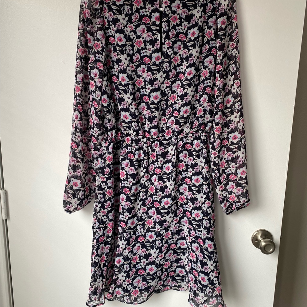Banana Republic Floral Long Sleeve Dress Small Cottagecore Spring - Picture 4 of 5